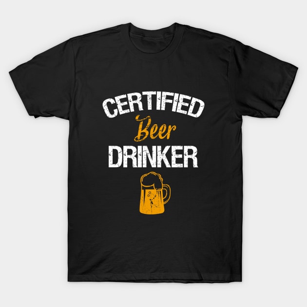 Certifield beer drinker T-Shirt by cypryanus